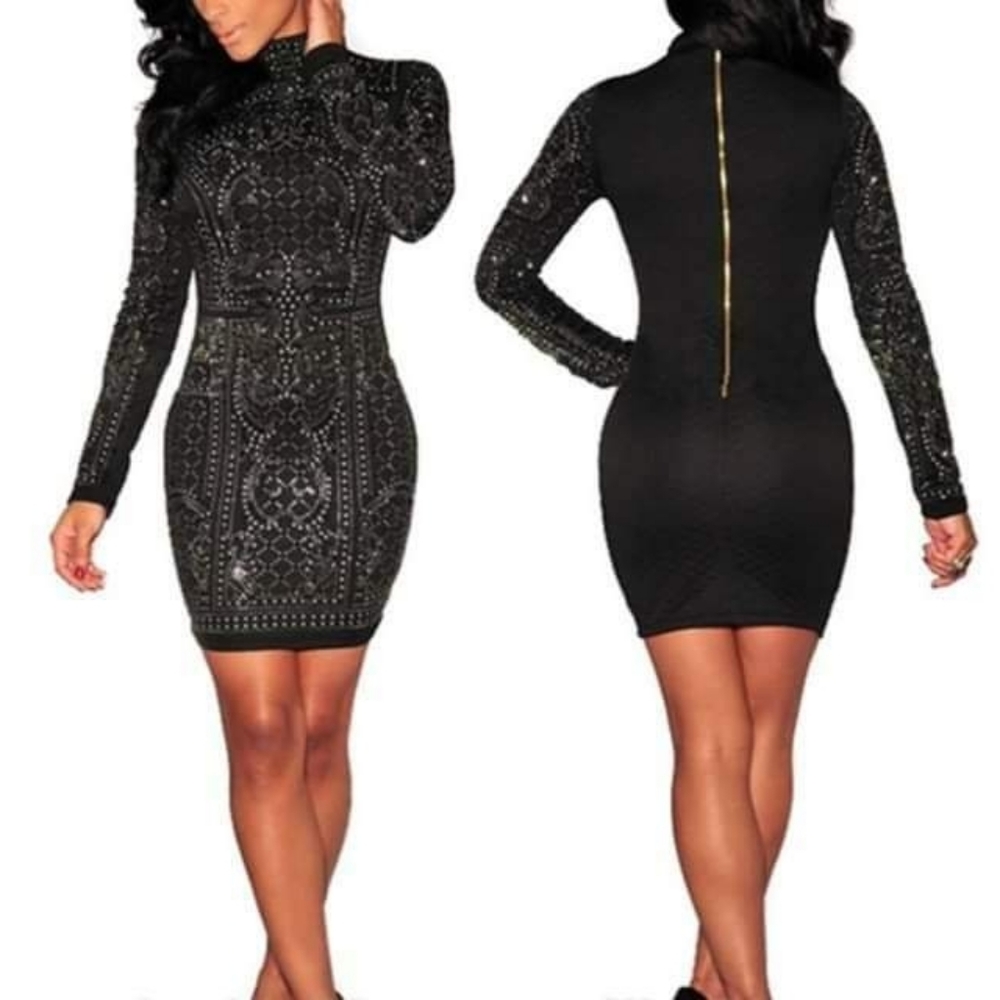 Rhinestone Grenadine Dress